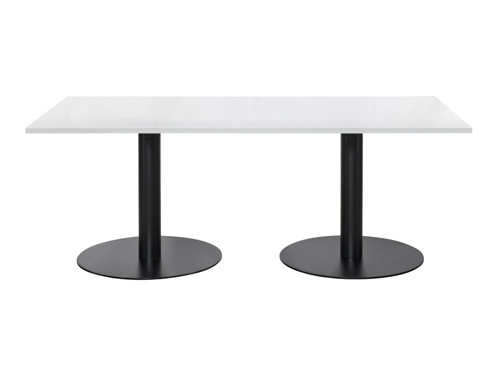 Rectangular Dining or Conference Black Table 2000mm 2