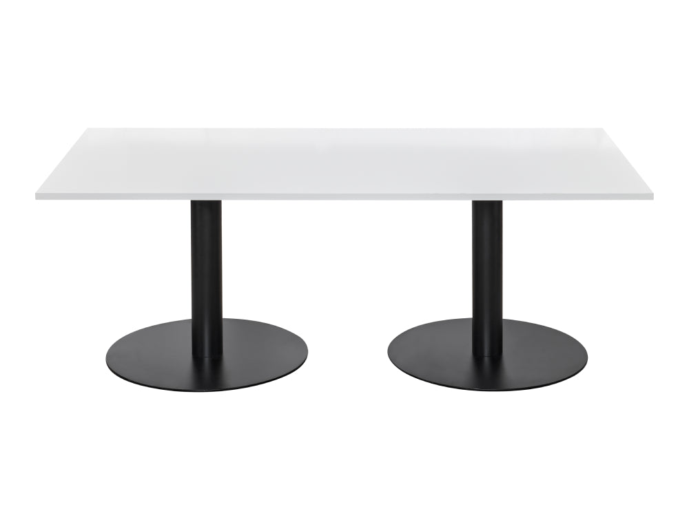 Rectangular Dining or Conference Black Table 2000mm 3