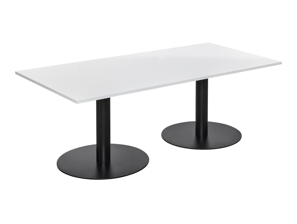 Rectangular Dining or Conference Black Table 2000mm