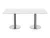 Rectangular Dining or Conference Brushed Steel Table 1800mm 2
