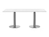 Rectangular Dining or Conference Brushed Steel Table 1800mm 3