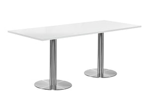 Rectangular Dining or Conference Brushed Steel Table 1800mm 4