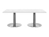 Rectangular Dining or Conference Brushed Steel Table 2000mm 2