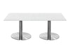 Rectangular Dining or Conference Brushed Steel Table 2000mm 3