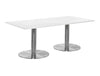 Rectangular Dining or Conference Brushed Steel Table 2000mm 4