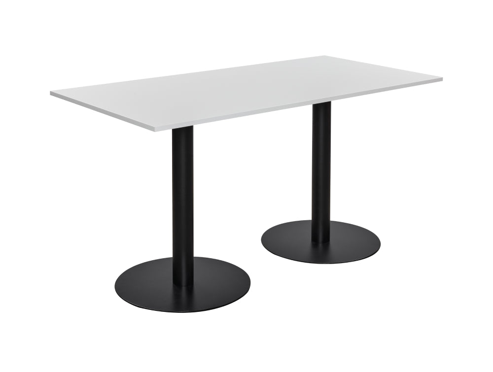 Rectangular Poseur Black Table 1800mm