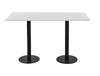Rectangular Poseur Black Table 2000mm 2
