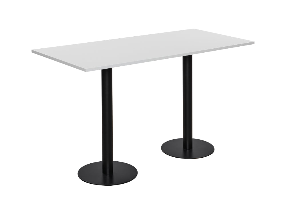 Rectangular Poseur Black Table 1800mm