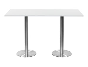 Rectangular Poseur Brushed Steel Table 1800mm 2