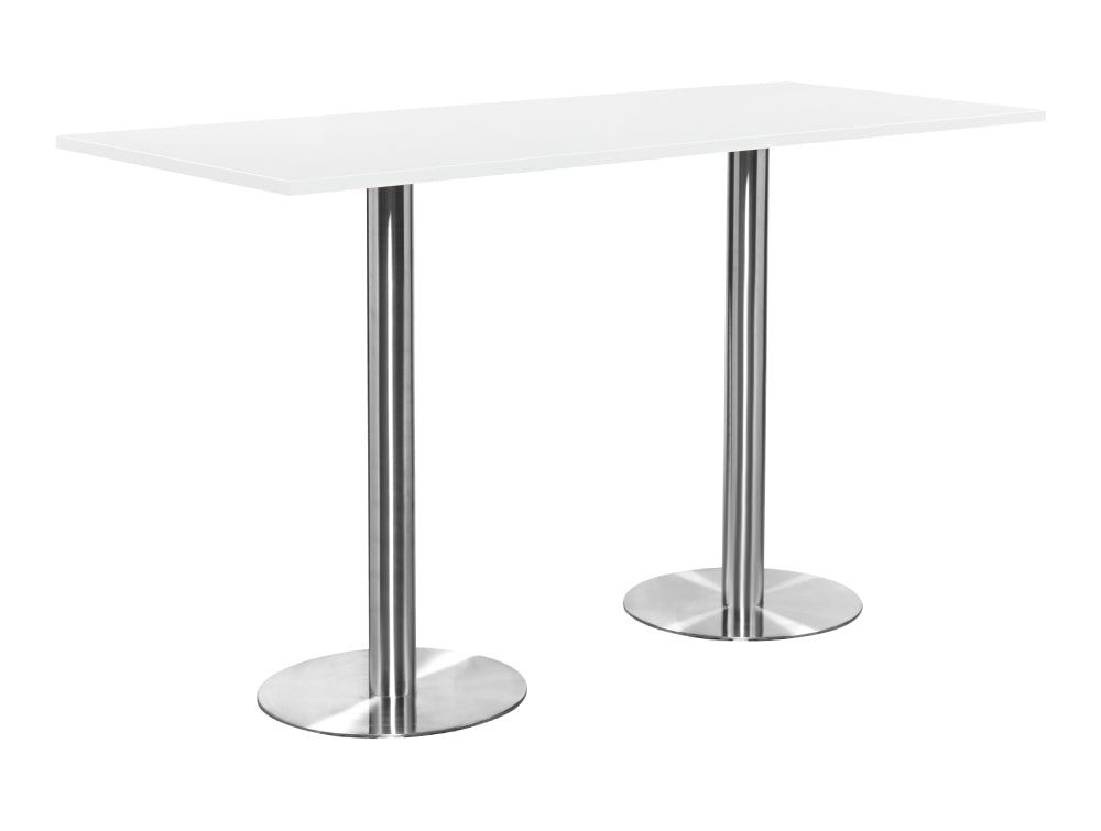 Rectangular Poseur Brushed Steel Table 1800mm 3
