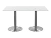 Rectangular Poseur Brushed Steel Table 2000mm 2