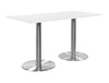 Rectangular Poseur Brushed Steel Table 2000mm 3