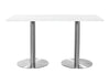 Rectangular Poseur Brushed Steel Table 2000mm 4