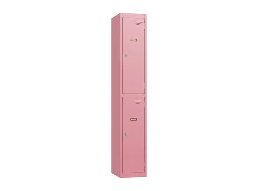 Retro 2-Door Steel Locker - Dusty Pink