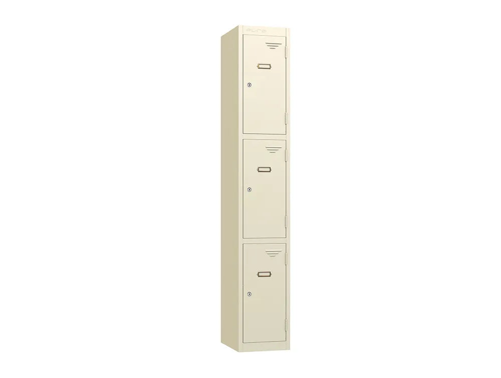 Retro 3-Door Steel Locker - Oyster
