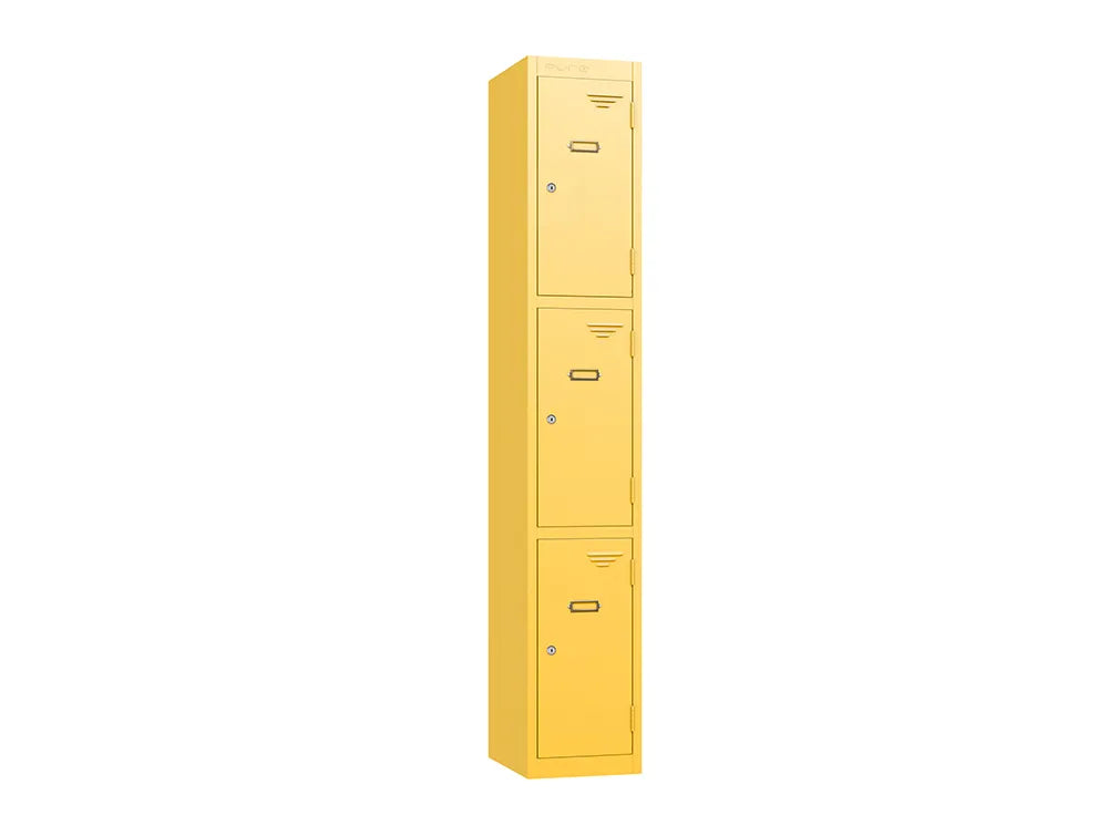 Retro 3-Door Steel Locker - Sunflower