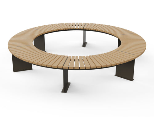 Riga Circular Backless Outdoor Bench