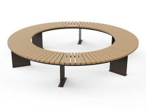 Riga Circular Backless Outdoor Bench