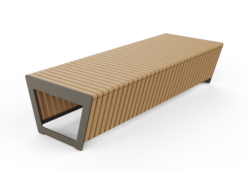Riga Wooden Backless Outdoor Bench