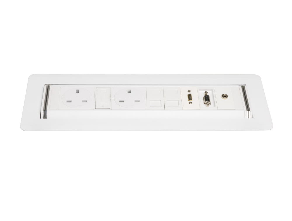 Rotadock 2 No UK Socket In Desk Power Module White