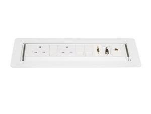 Rotadock 2 No UK Socket In Desk Power Module White
