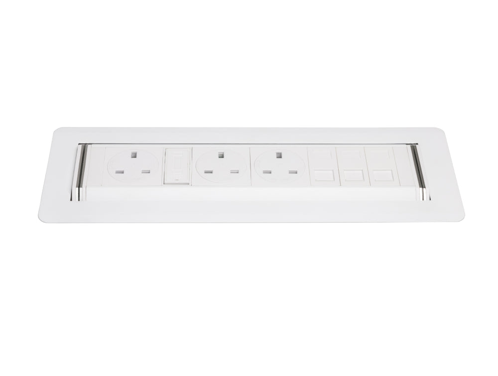 Rotadock 3 No UK Socket In Desk Power Module White