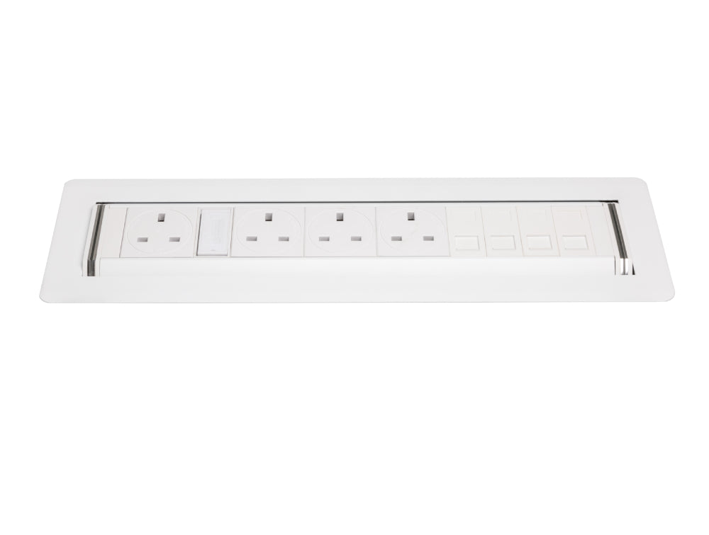Rotadock 4 No UK Socket In Desk Power Module White
