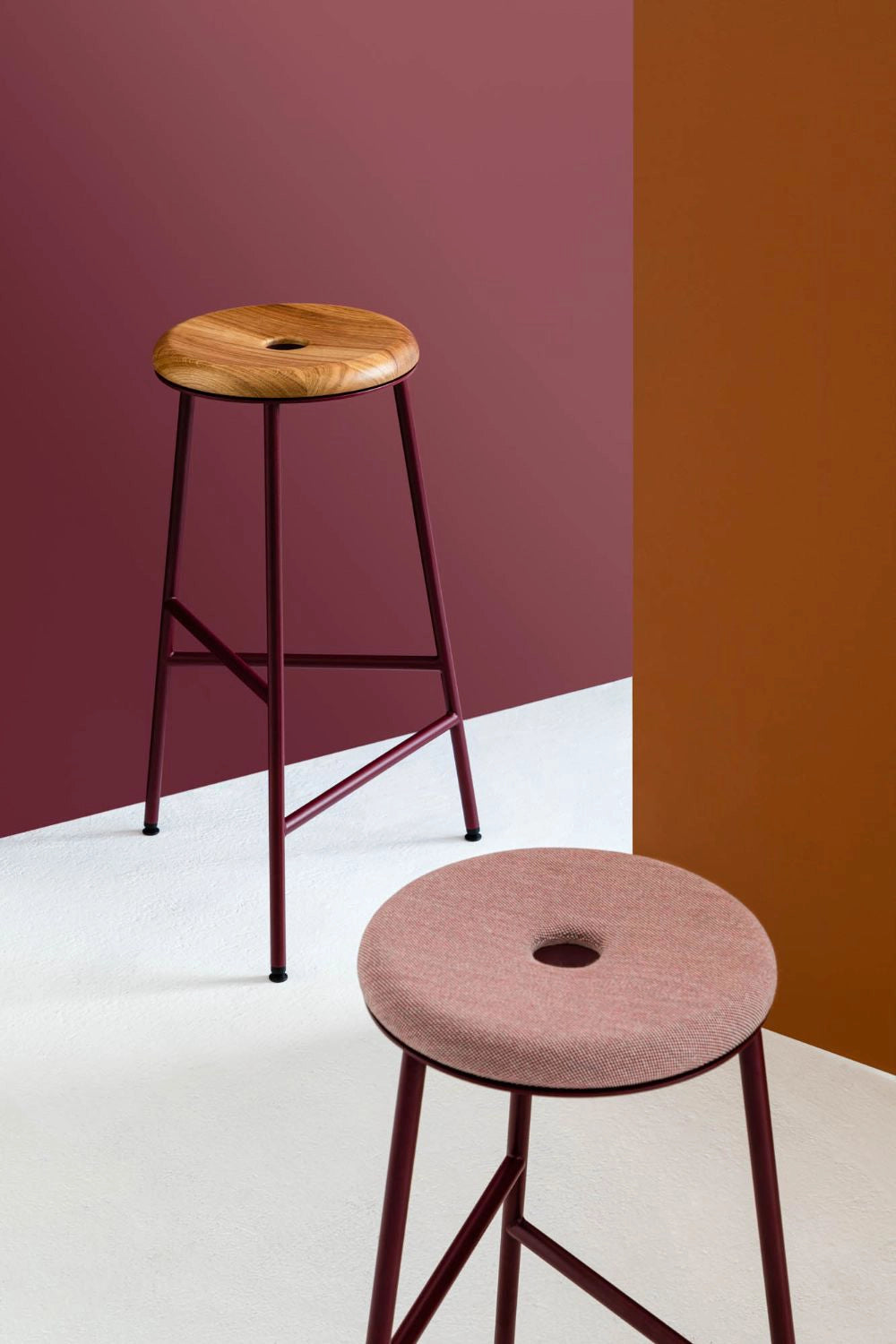 Rotor Upholstered and Wooden Bar Stools 7