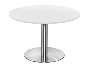 Round Dining Brushed Steel Table 1200mm 2