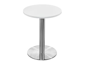 Round Dining Brushed Steel Table 600mm 2