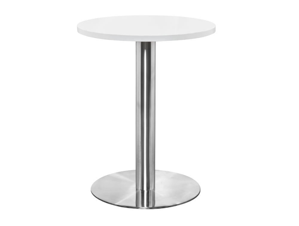 Round Dining Brushed Steel Table 600mm