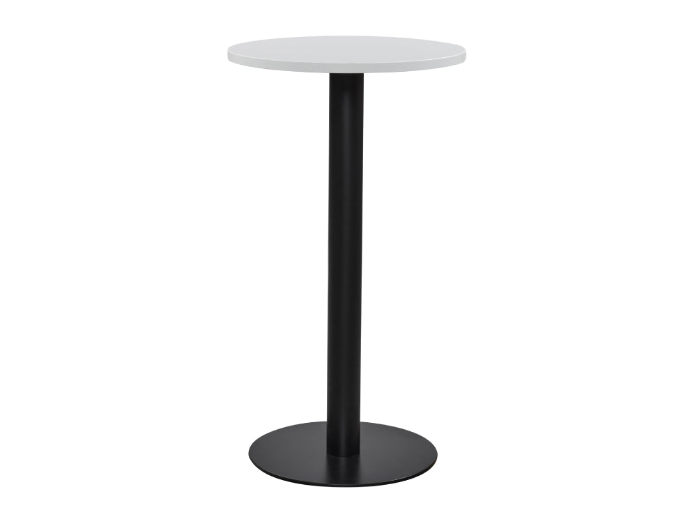 Round Poseur Brushed Steel Table 800mm 2