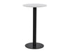 Round Poseur Brushed Steel Table 800mm 2