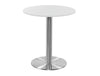 Round Poseur Brushed Steel Table 1000mm 2