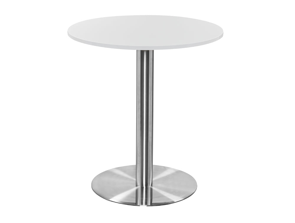 Round Poseur Brushed Steel Table 1000mm 2
