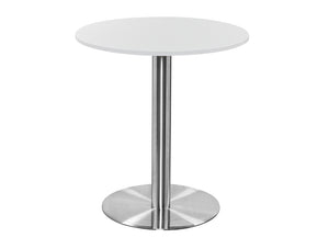 Round Poseur Brushed Steel Table 1000mm 2