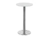 Round Poseur Brushed Steel Table 600mm 2