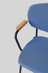 Samoo Upholstered Chair with Metal Legs with Armrests 3