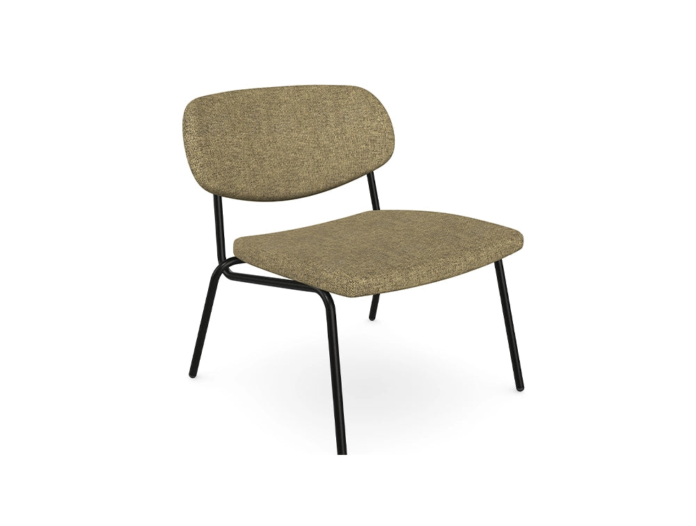 Samoo Upholstered Low Chair with Metal Legs