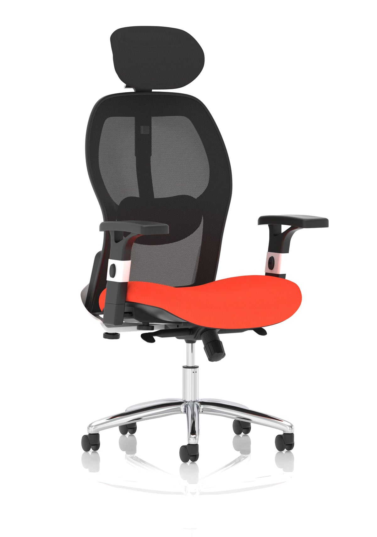 Sanderson II Black Fabric Mesh Back Chair Image 12