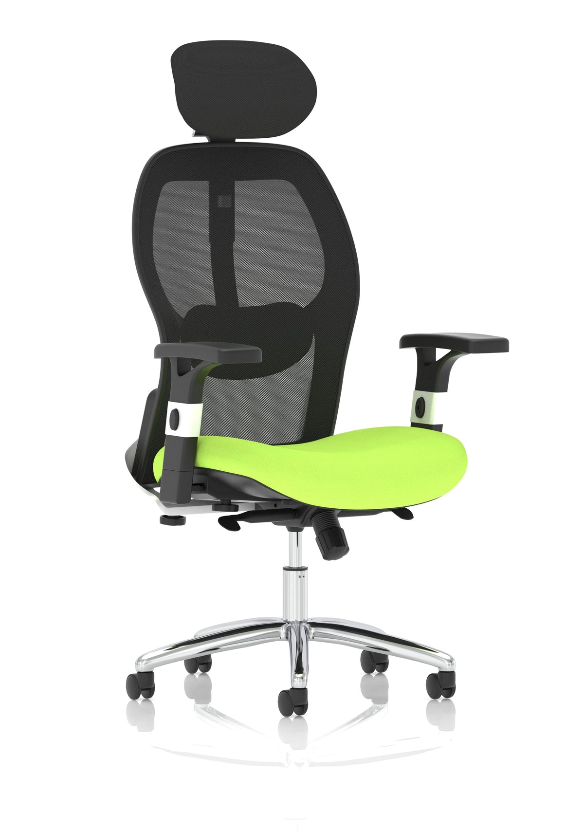 Sanderson II Black Fabric Mesh Back Chair Image 13