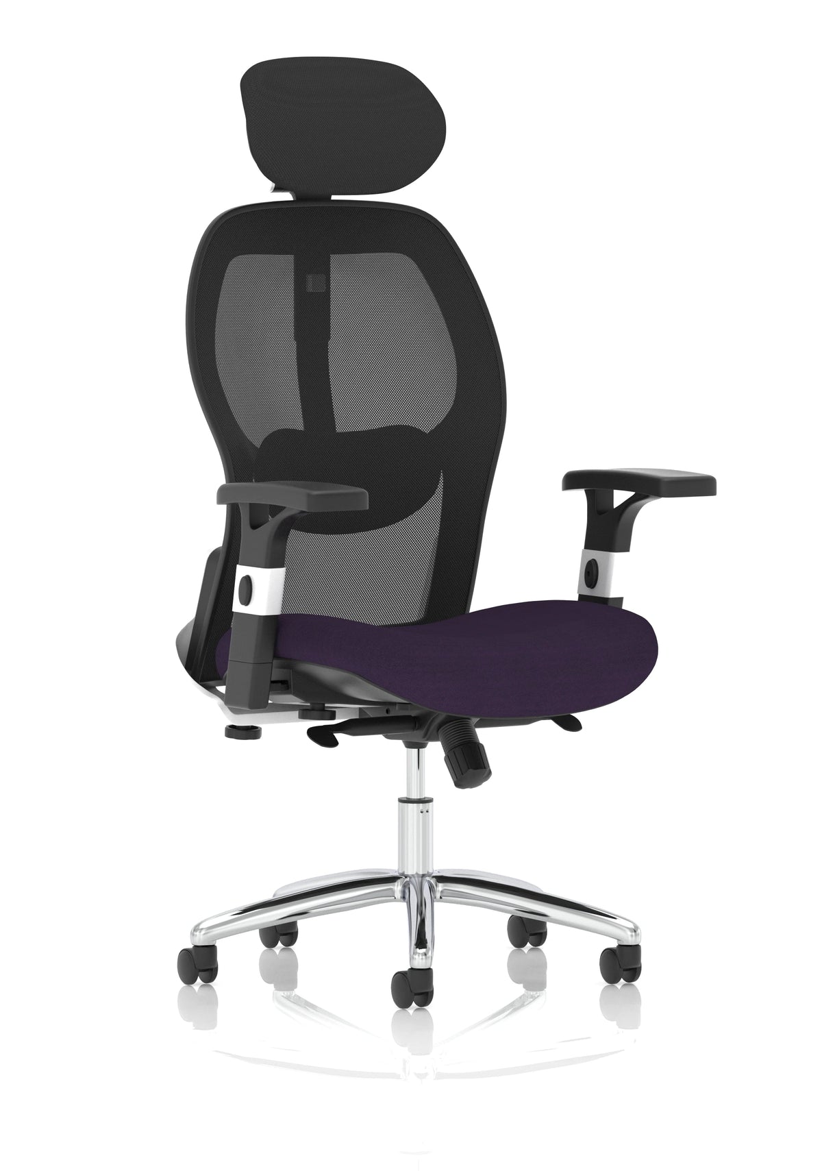 Sanderson II Black Fabric Mesh Back Chair Image 17