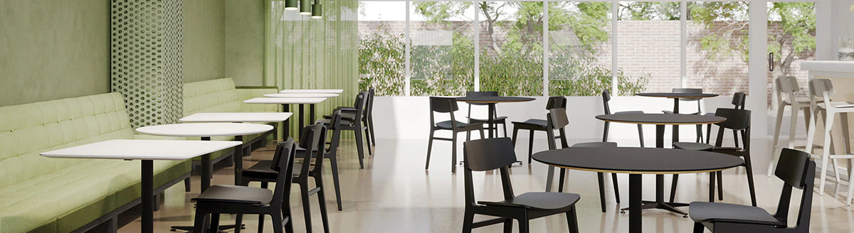Scandi Wooden Canteen Chairs Tables
