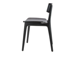 Scandi Wooden Meeting Room And Canteen Chair In Black