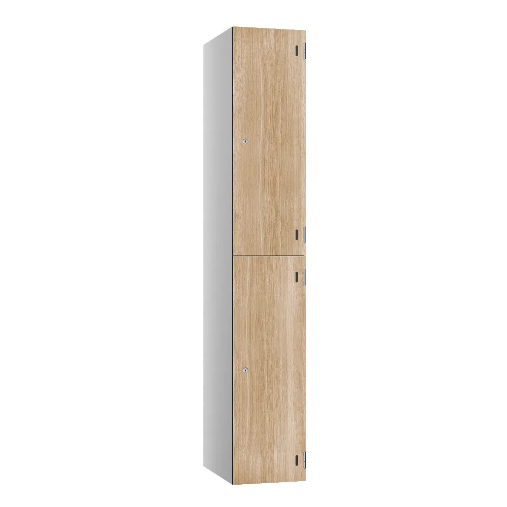 Shield SGL GL24 2-Door Locker - Pearl Silver & Refresh Oak
