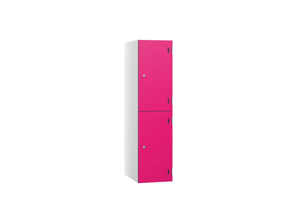 Shield SGL GL24 2-Door Low Locker - Arctic White & Barbie Pink