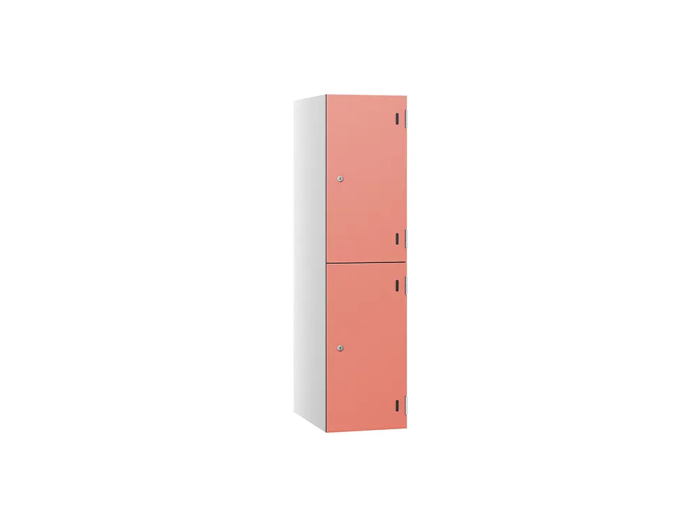 Shield SGL GL24 2-Door Low Locker - Arctic White & Blush Pink