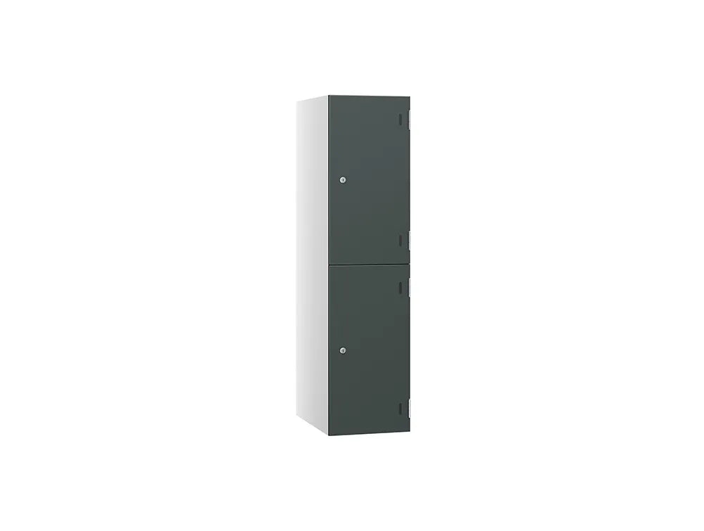 Shield SGL GL24 2-Door Low Locker - Arctic White & Charcoal Grey