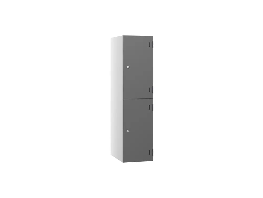 Shield SGL GL24 2-Door Low Locker - Arctic White & Dark Grey