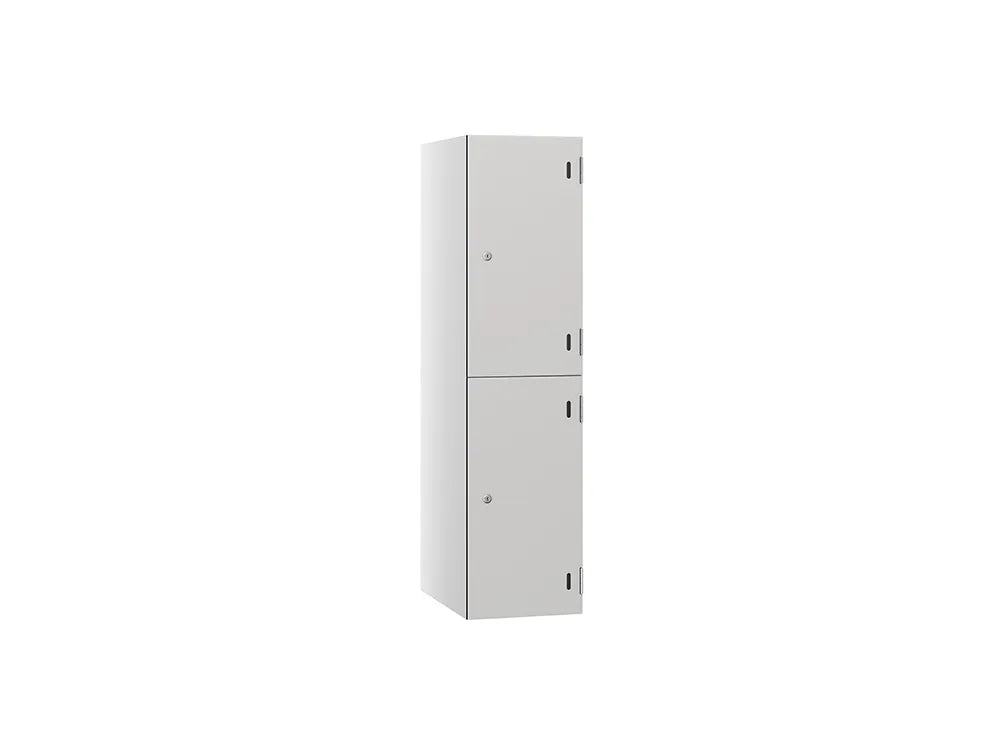 Shield SGL GL24 2-Door Low Locker - Arctic White & Pearl Grey